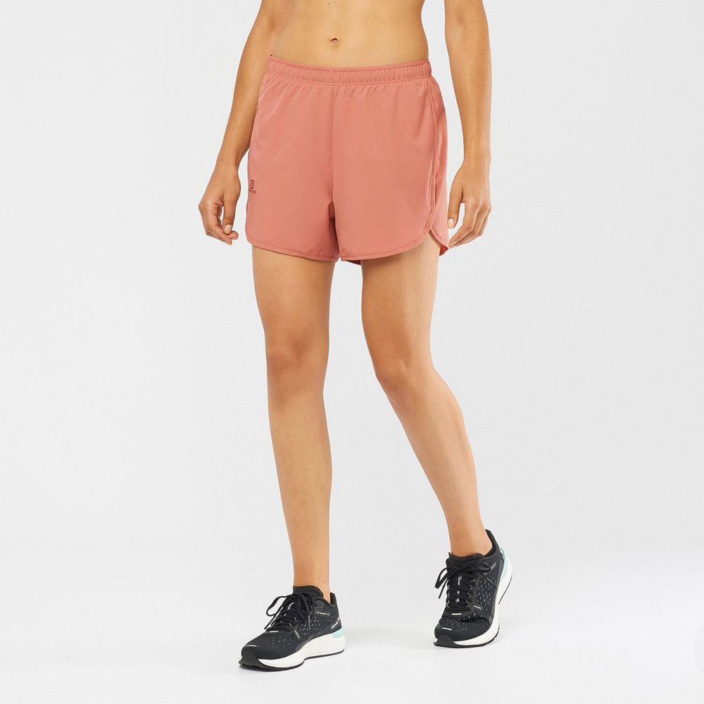 SALOMON AGILE Philippines - Women's Shorts - Coral | 705682-DLF